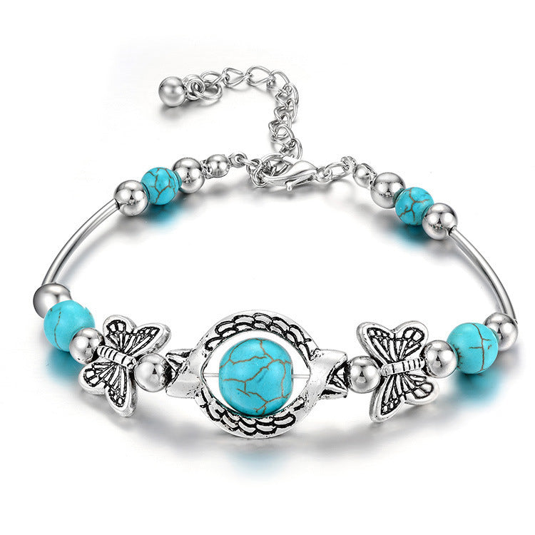 Wholesale Fashion jewelry all-match turquoise handmade bracelet
